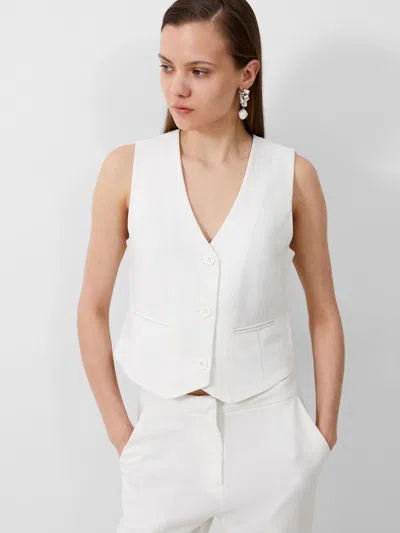 French Connection Tailored Waistcoat Summer White