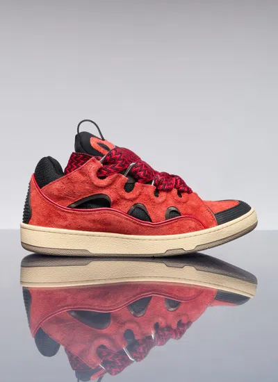 Lanvin Curb Trainer In Red