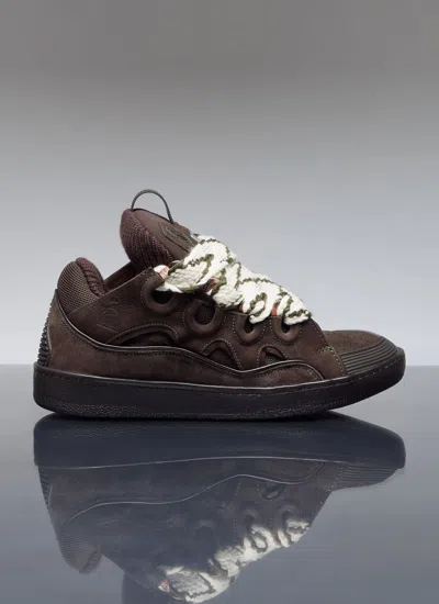 Lanvin Curb Trainers In Brown