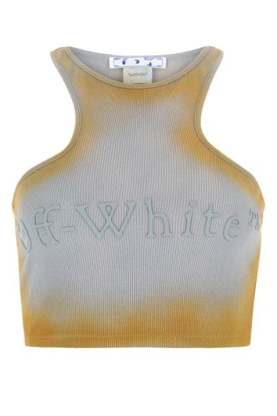 Off-white Off White Woman Multicolor Stretch Cotton Top