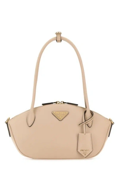 Prada Woman Light Pink Leather Small Handbag