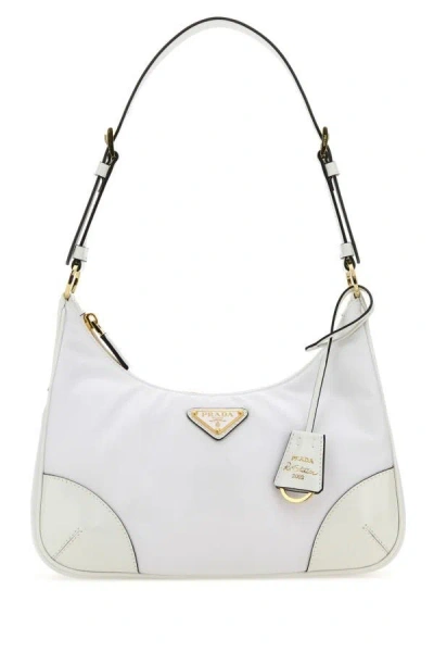 Prada Woman White Re-nylon Re-edition 2002 Shoulder Bag