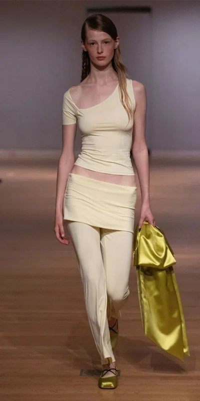 Sandy Liang Sound Pants Butter In Yellow