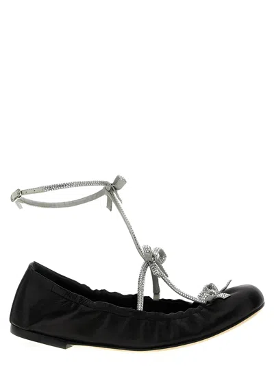 René Caovilla Caterina Flat Shoes In Black