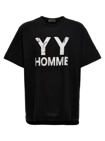 Yohji Yamamoto Logo Print T-shirt In Black
