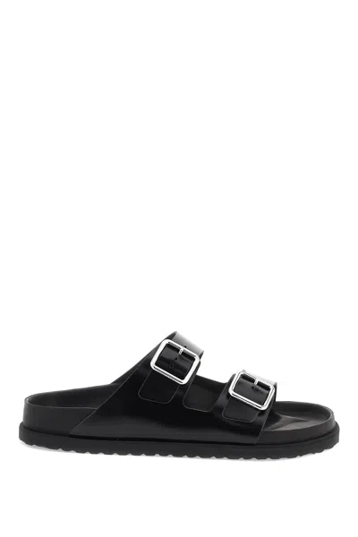 Birkenstock 1774 Arizona Leather Sandals In Black