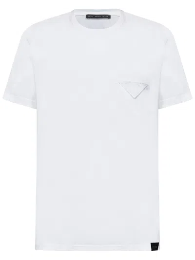 Low Brand T-shirt In White Cotton In Bianco