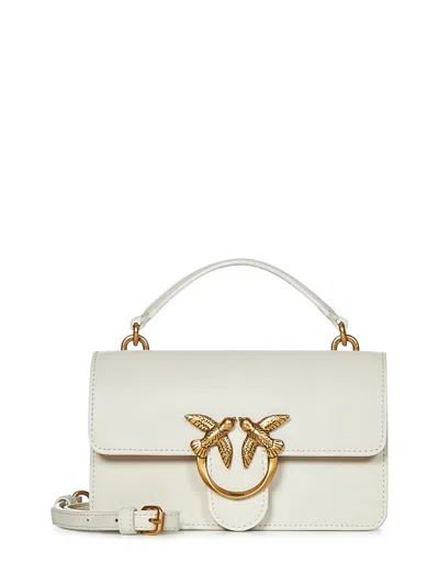 Pinko Mini Love Bag One Light Handbag In Bianco