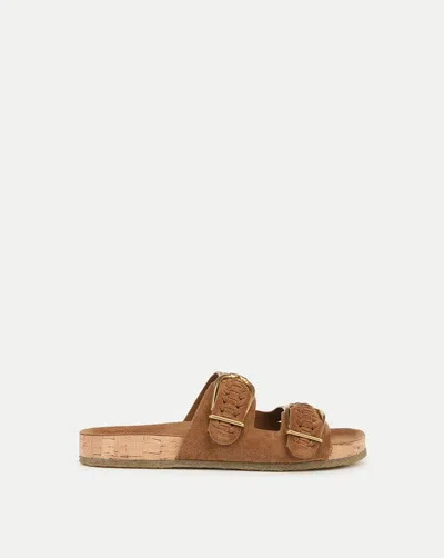 Veronica Beard Paige Buckle Sandal In Hazelwood