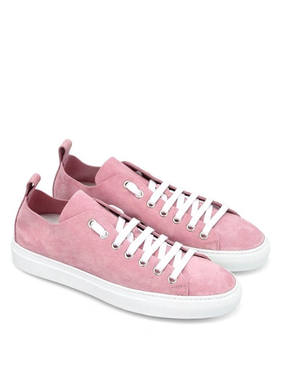 Dsquared2 Nubuck Leather Sneakers In Pink