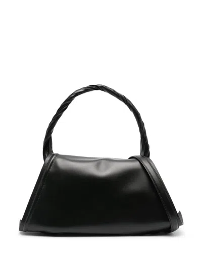 Y/project Wire Leather Handbag In Black