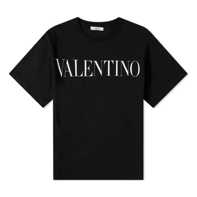 Pre-owned Valentino Logo Print T-shirt In Oni Black