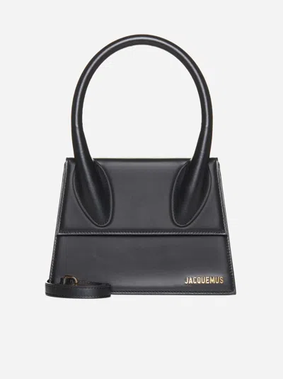 Jacquemus Le Grand Chiquito Leather Bag In Black