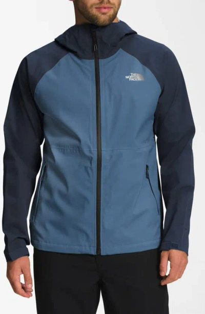 The North Face Valle Vista Waterproof Jacket In Summit Navy/ Shady Blue