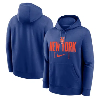 Nike Royal New York Mets Club Slack Pullover Hoodie In Blue