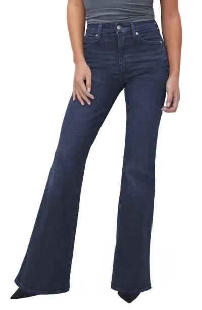 Good American Good Petite Flare Jeans In Blue004