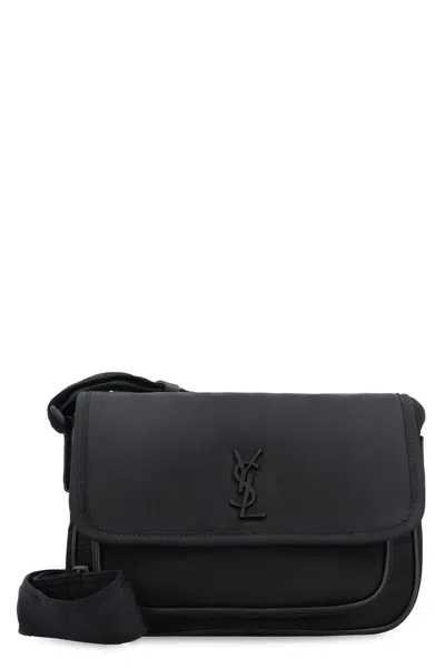 Saint Laurent Niki Small Nylon Messenger Bag In Black