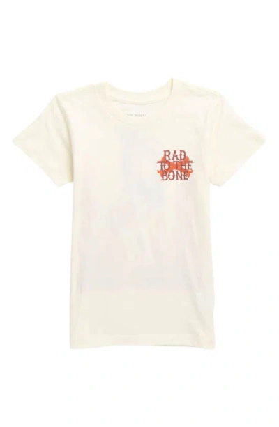 Tiny Whales Kid's Rad To The Bone Graphic T-shirt In Natural