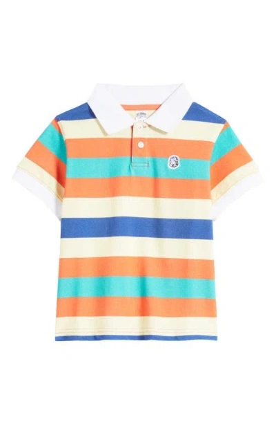Billionaire Boys Club Kids' Space Race Cotton Polo In Hot Coral