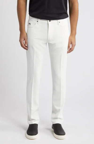 Emporio Armani Techno Five-pocket Corduroy Pants In White