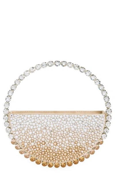 L'alingi Exclusive Glitter Embellished Ombré Eternity Clutch Bag In Gold/silver