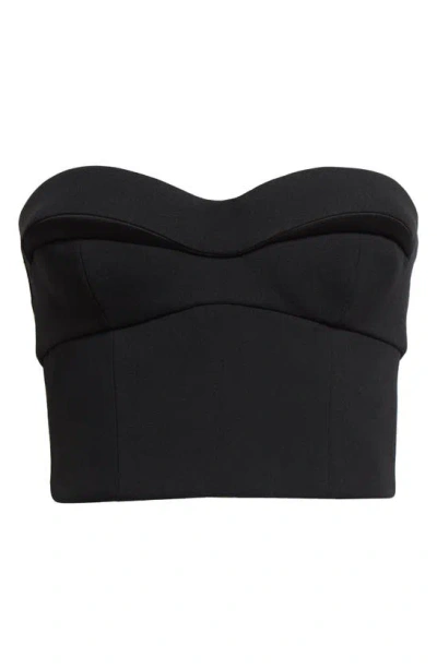 Versace Strapless Cropped Top In Black