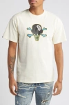 Icecream Eight-ball Cotton Graphic T-shirt In 复古白