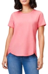 Nzt By Nic+zoe Stretch Cotton Shirttail T-shirt In Coral