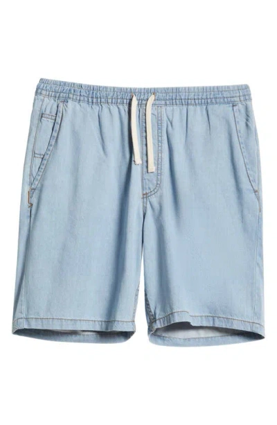 Vans Range Relaxed Denim Shorts In Stonewash Blue