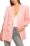 Ramy Brook Gianni Double Breasted Blazer In Pink Tulip