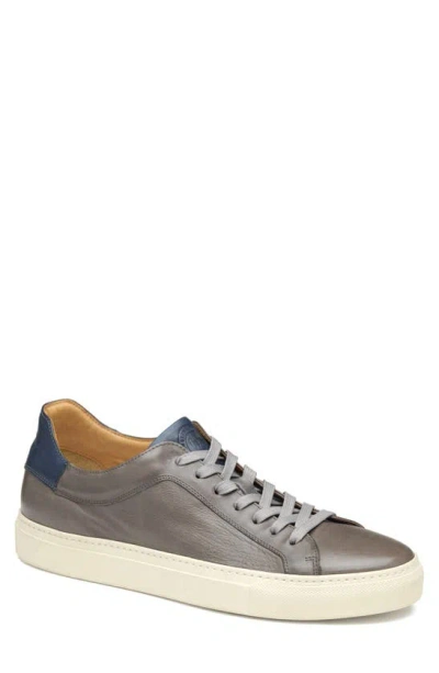 Johnston & Murphy Collection Jared Lace-to-toe Sneaker In Gray Italian Calfskin