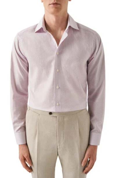 Eton Contemporary Fit Geometric Micro Print Shirt In Pink