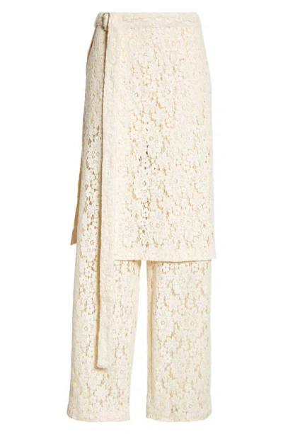 Eckhaus Latta Off-white Flora Trousers In Ivory