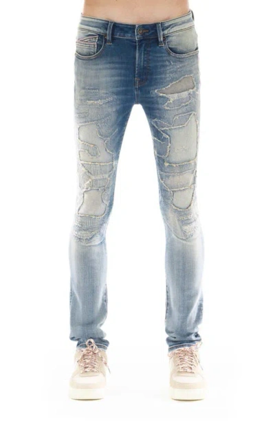 Cult Of Individuality Punk Ripped Superskinny Jeans In Dream