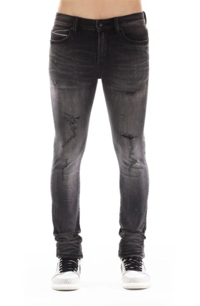 Cult Of Individuality Punk Distressed Super Skinny Jeans In Asher