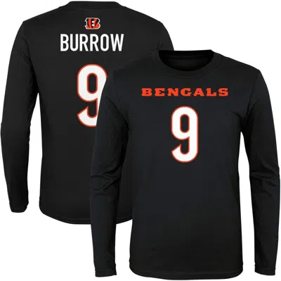Outerstuff Kids' Youth Joe Burrow Black Cincinnati Bengals Mainliner Player Name & Number Long Sleeve T-shirt