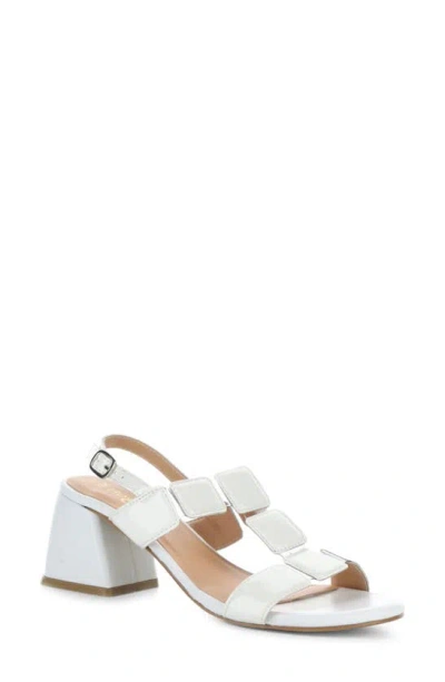 Bos. & Co. Glow Slingback Sandal In White Patent