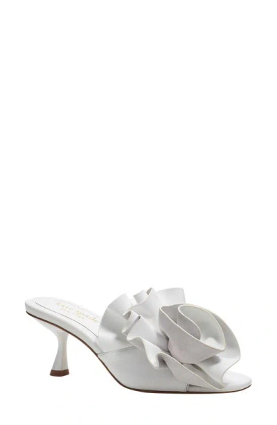 Kate Spade Women's Flourish Slip On Embellished High Heel Sandals In White