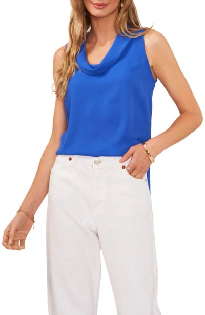 Vince Camuto Cowl Neck Sleeveless Blouse In Sapphire Sky