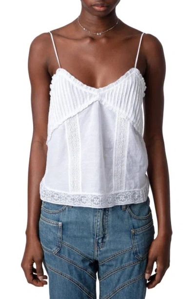 Zadig & Voltaire Calixia Tomboy Lace-detail Top In Judo