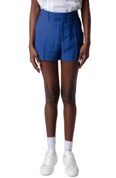 Zadig & Voltaire Please Tailored Shorts In Deep Sea