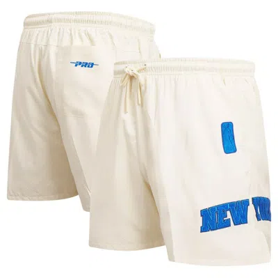 Pro Standard Cream New York Knicks Triple Tonal Woven Shorts
