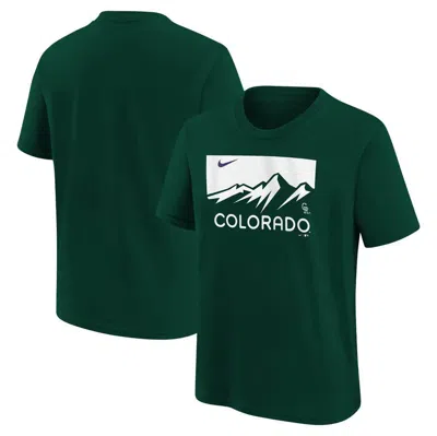 Nike Kids' Youth  Green Colourado Rockies City Connect Wordmark T-shirt