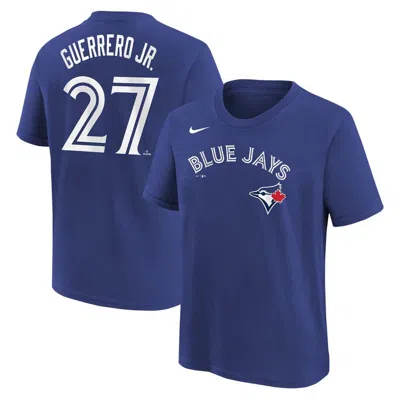 Nike Kids' Youth  Vladimir Guerrero Jr. Royal Toronto Blue Jays Home Player Name & Number T-shirt