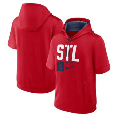 Nike Red St. Louis Cardinals Tri Code Lockup Short Sleeve Pullover Hoodie