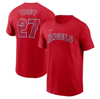 Nike Mike Trout Los Angeles Angels Fuse  Men's Mlb T-shirt In Red