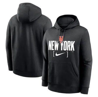 Nike Black New York Mets Club Slack Pullover Hoodie