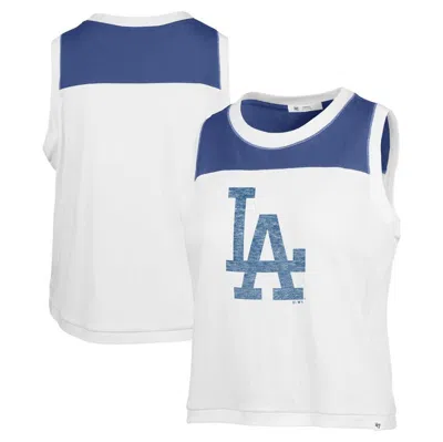 47 ' White Los Angeles Dodgers Premier Zoey Waist Length Tank Top