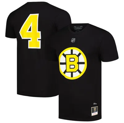 Mitchell & Ness Bobby Orr Black Boston Bruins  Name & Number T-shirt