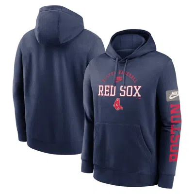 Nike Navy Boston Red Sox Cooperstown Collection Splitter Club Fleece Pullover Hoodie In Blue